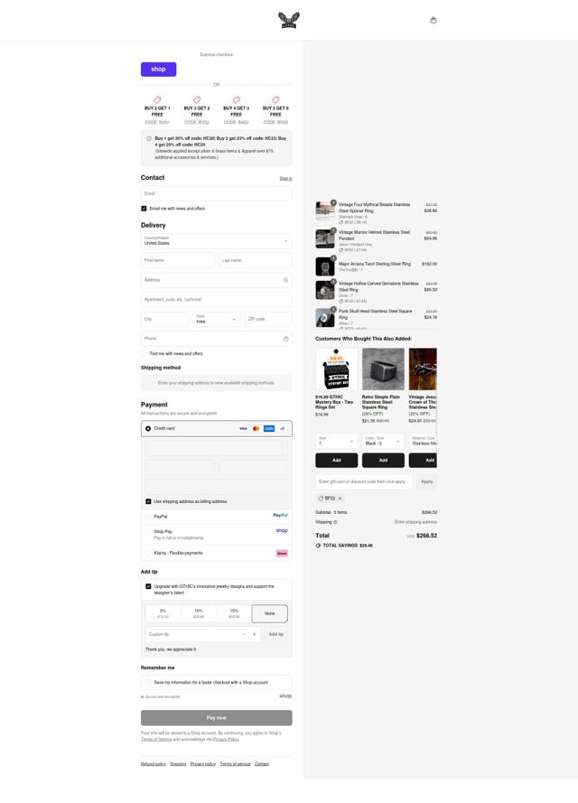 GTHIC checkout page showing GTHIC coupon code box | Screenshot taken by SimplyCodes community member on Sep 13, 2025