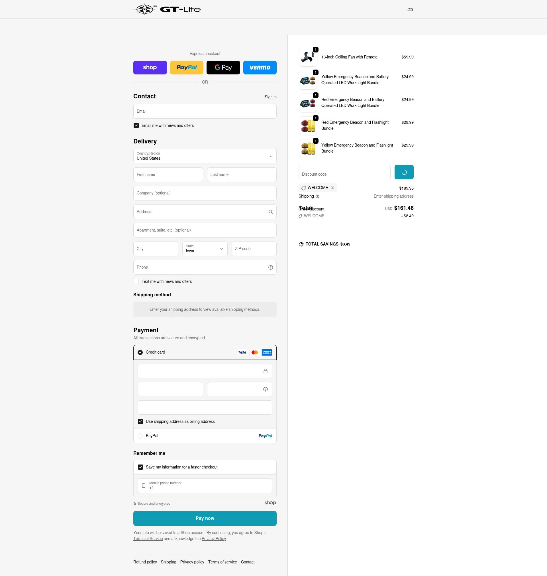 GT Lite checkout page showing GT Lite promo code box | Screenshot taken by SimplyCodes community member on Jan 7, 2026