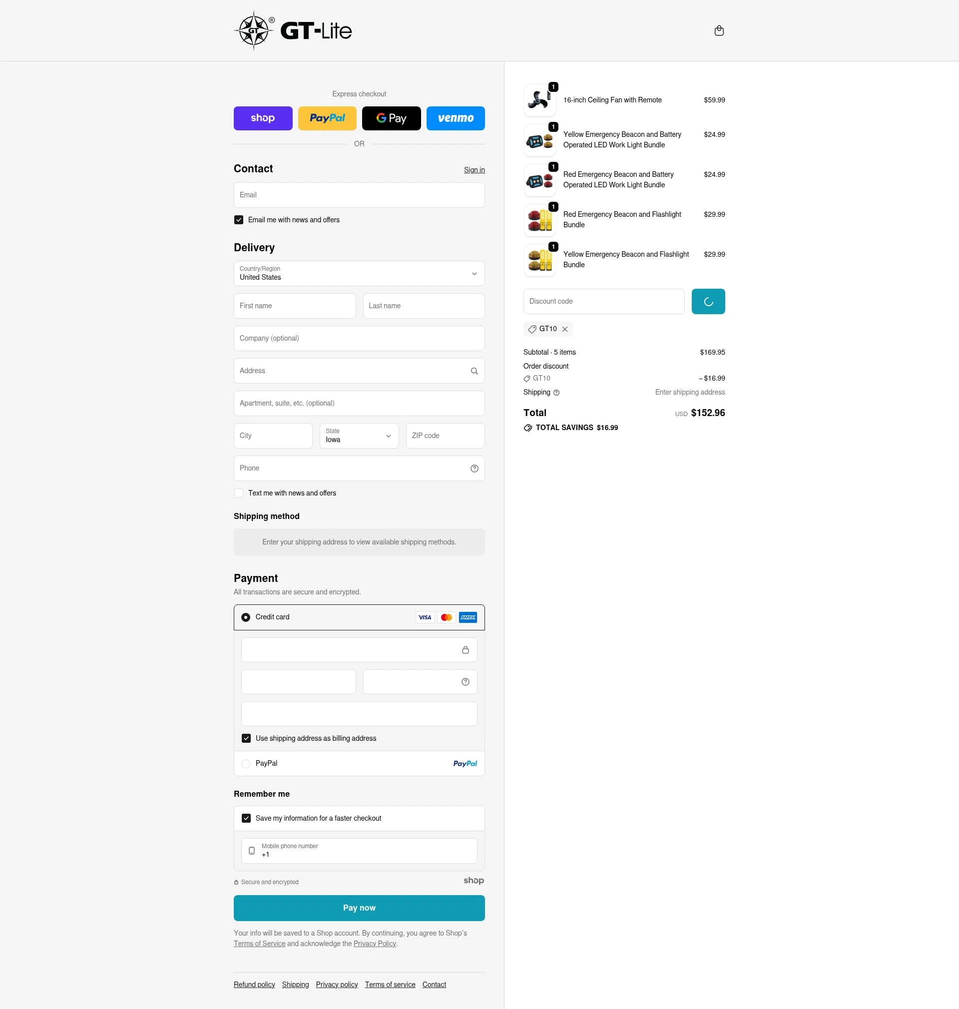 GT Lite checkout page showing GT Lite promo code box | Screenshot taken by SimplyCodes community member on Jan 2, 2026