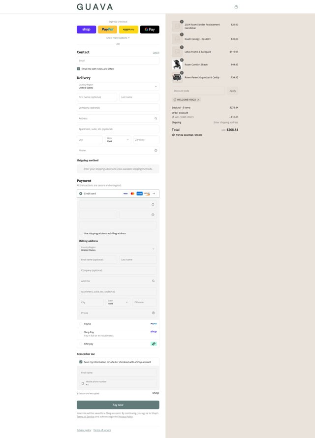 Guava Family checkout page showing Guava Family discount code box | Screenshot taken by SimplyCodes community member on Sep 6, 2025