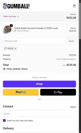 Gumball coupon verification screenshot