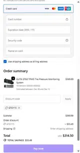 GTGY15 coupon verification screenshot