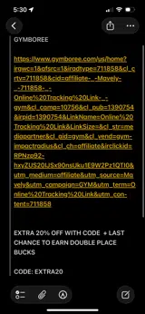 Gymboree coupon verification screenshot