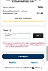 Gymboree coupon verification screenshot