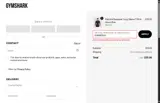 Gymshark ROW coupon verification screenshot