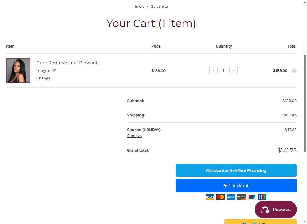 Hair Factory checkout page showing Hair Factory promo code box | Screenshot taken by SimplyCodes community member on Dec 21, 2025