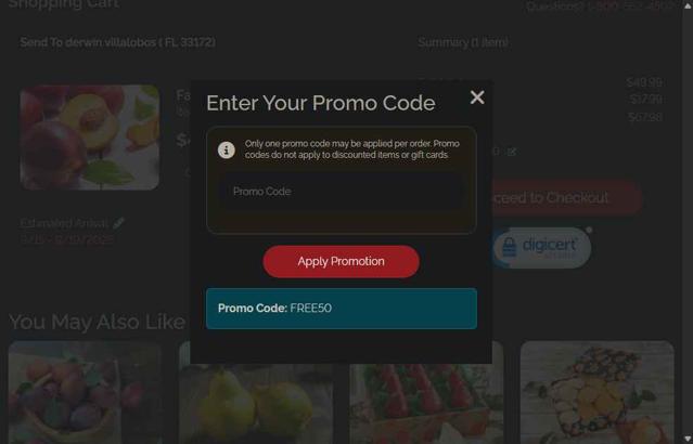 Hale Groves checkout page showing Hale Groves promo code box | Screenshot taken by SimplyCodes community member on Sep 6, 2025