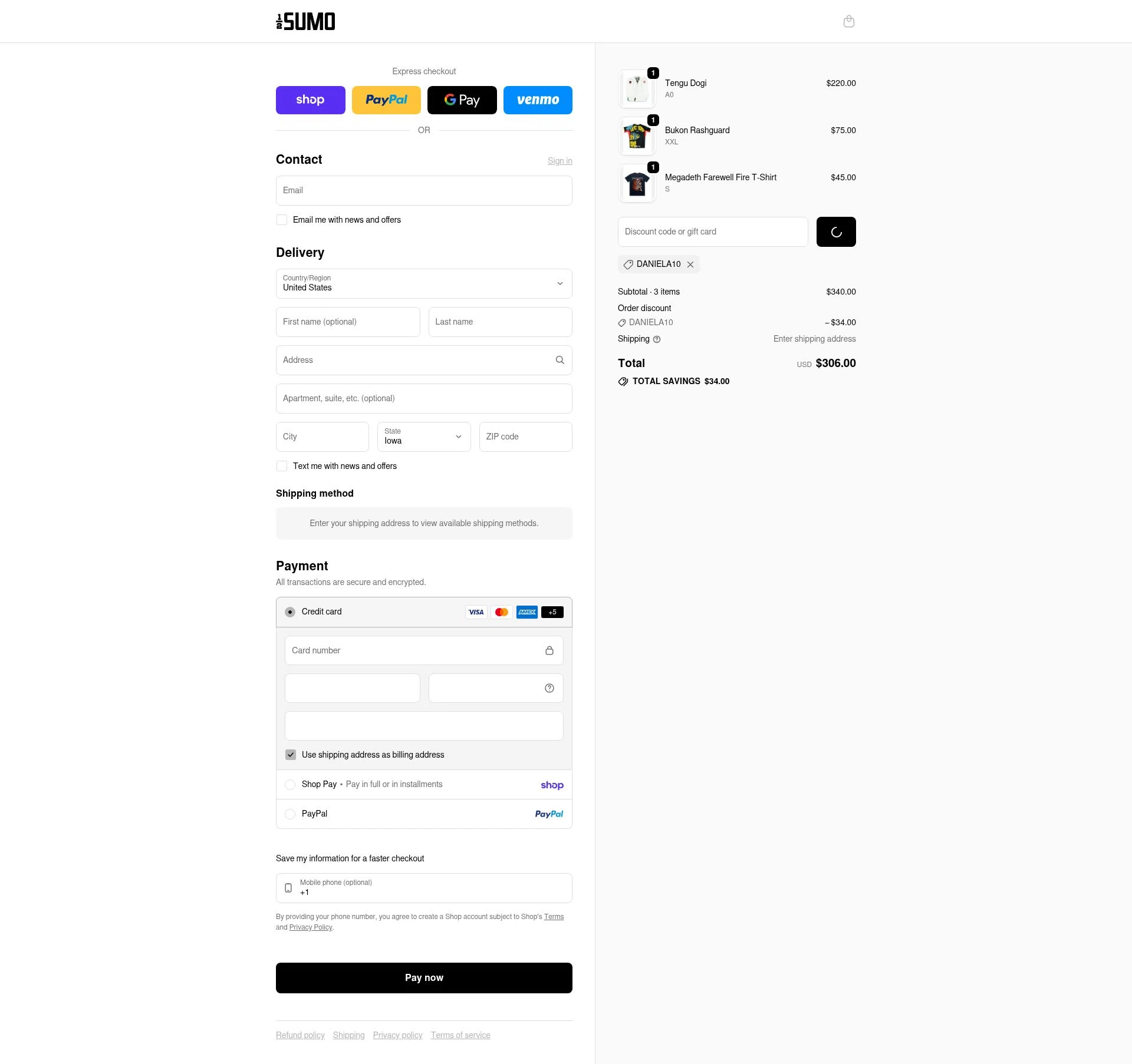Half Sumo checkout page showing Half Sumo discount code box | Screenshot taken by SimplyCodes community member on Feb 7, 2026