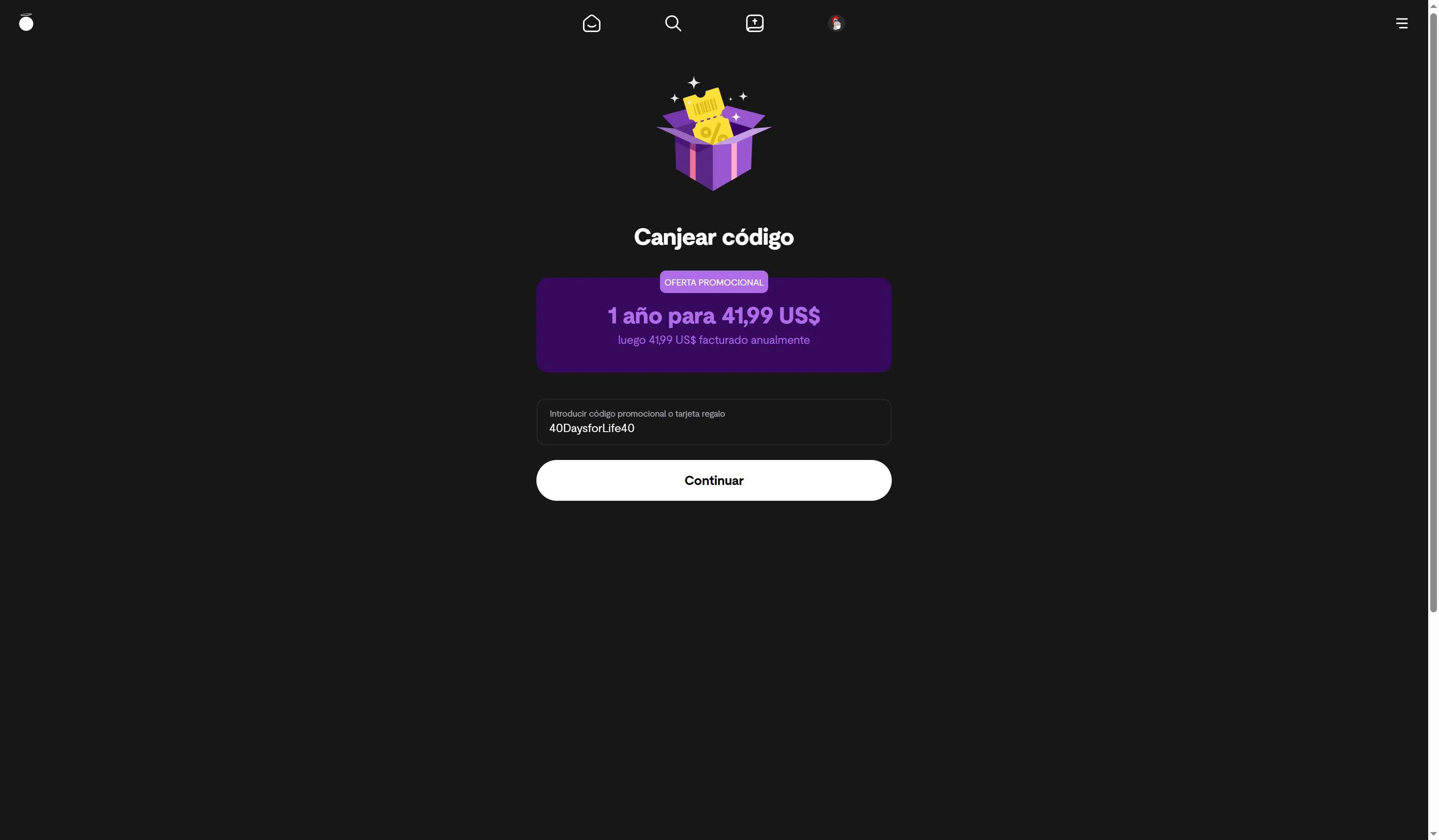 Hallow App checkout page showing Hallow App promo code box | Screenshot taken by SimplyCodes community member on Dec 29, 2025