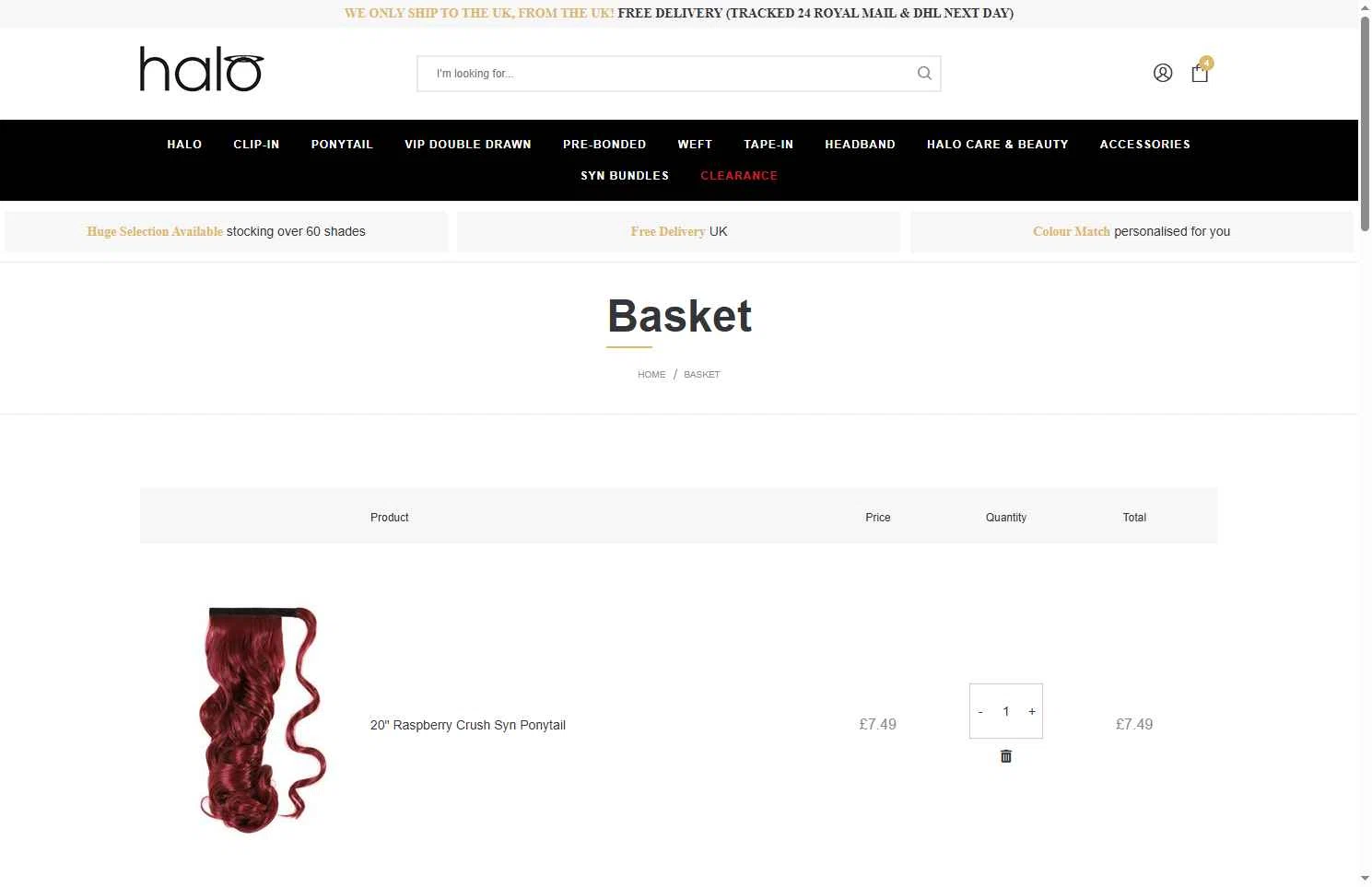 Halo Hair Extensions checkout page showing Halo Hair Extensions promo code box | Screenshot taken by SimplyCodes community member on Jan 27, 2026