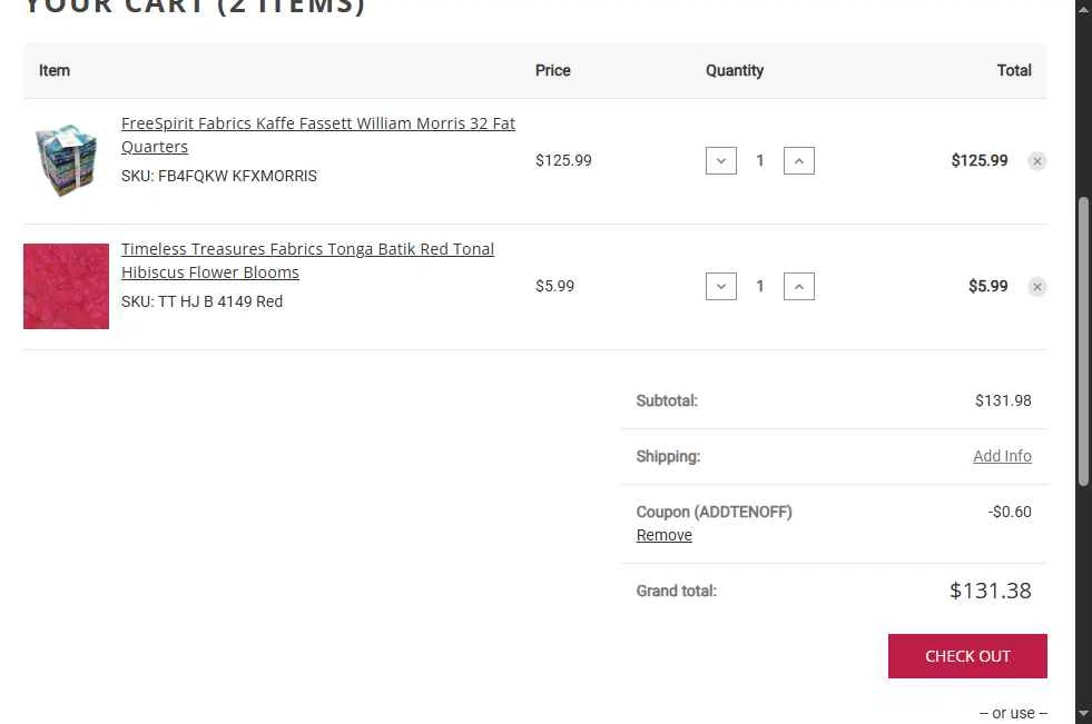 Hancock's of Paducah checkout page showing Hancock's of Paducah coupon code box | Screenshot taken by SimplyCodes community member on Oct 11, 2025