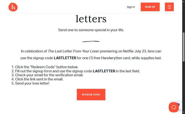 Handwrytten checkout page showing Handwrytten coupon code box | Screenshot taken by SimplyCodes community member on Sep 12, 2025