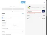 Handy Famm coupon verification screenshot