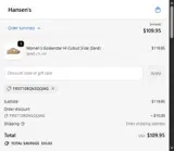 FIRST109QNSQQWG coupon verification screenshot