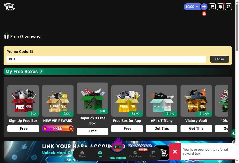 Hapa Box checkout page showing Hapa Box promo code box | Screenshot taken by SimplyCodes community member on Sep 26, 2025