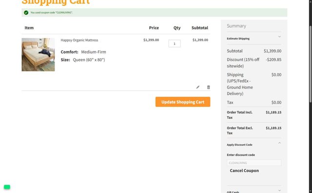 Happsy checkout page showing Happsy discount code box | Screenshot taken by SimplyCodes community member on Jul 19, 2025