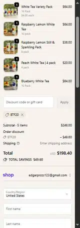 BTF20 coupon verification screenshot