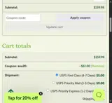 Happy Go Leafy coupon verification screenshot