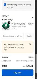Happy Mug coupon verification screenshot