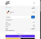 WELCOME10 coupon verification screenshot