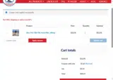 WELCOME coupon verification screenshot