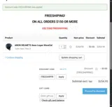 FREESHIPPING coupon verification screenshot