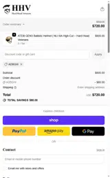 Hard Head Veterans coupon verification screenshot