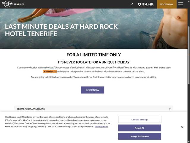 Hard Rock Hotel checkout page showing Hard Rock Hotel promo code box | Screenshot taken by SimplyCodes community member on Aug 31, 2025
