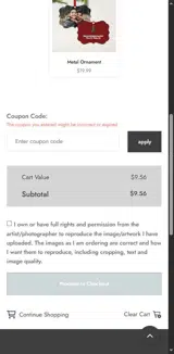 HOLLY20 coupon verification screenshot