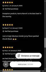 Harris Ranch Beef coupon verification screenshot