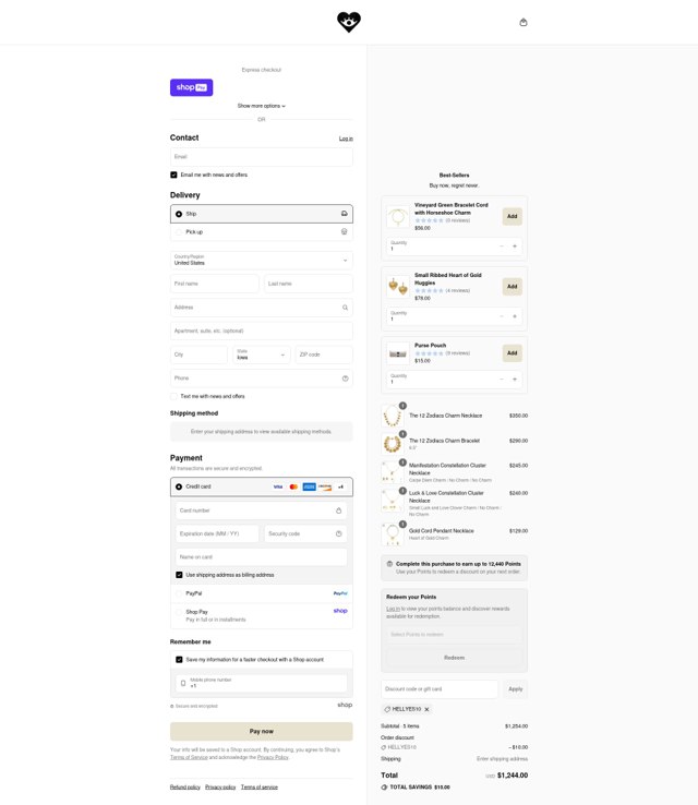 Hart Hagerty checkout page showing Hart Hagerty promo code box | Screenshot taken by SimplyCodes community member on Aug 22, 2025
