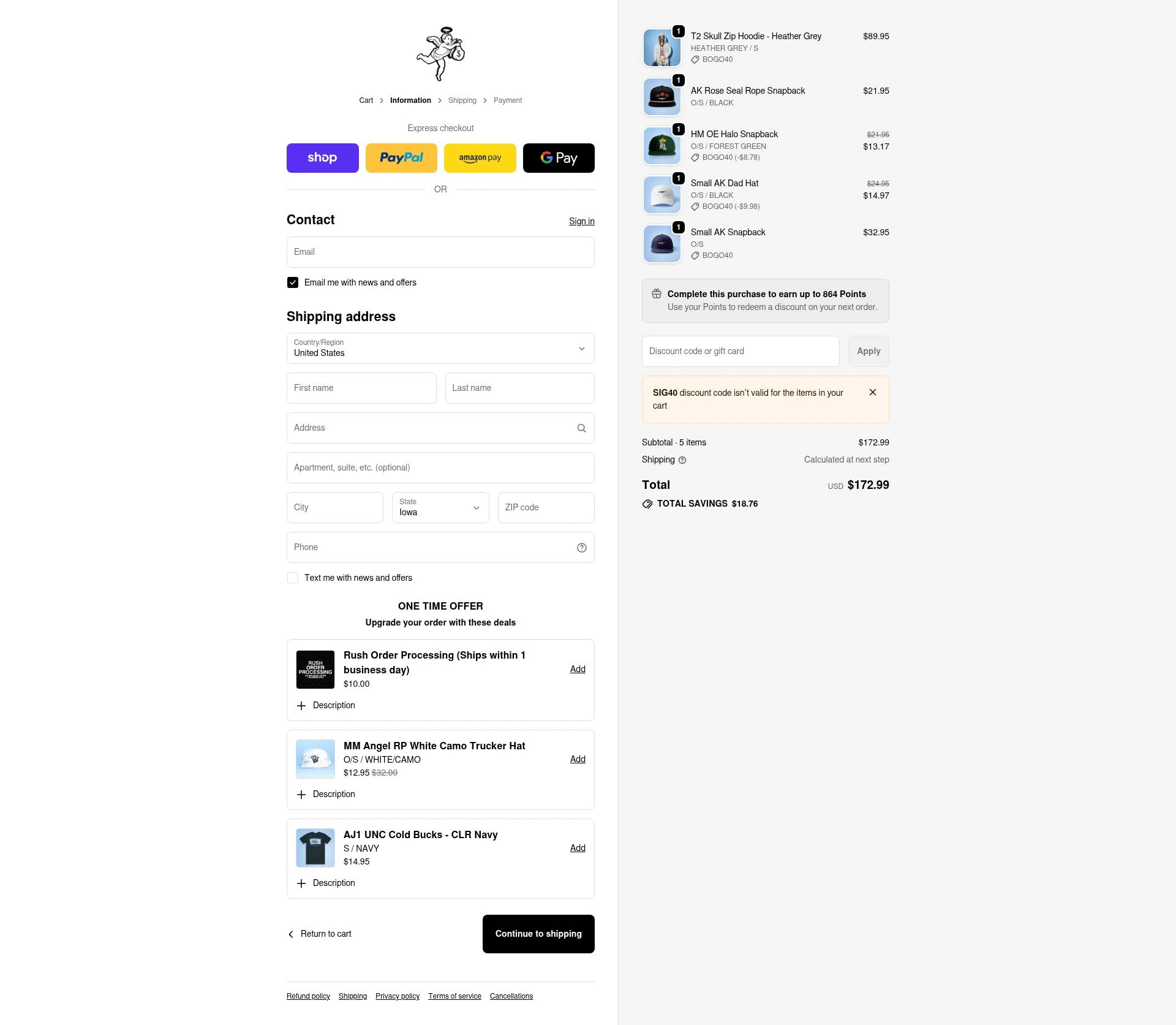 Hastamuerte checkout page showing Hastamuerte discount code box | Screenshot taken by SimplyCodes community member on Feb 19, 2026