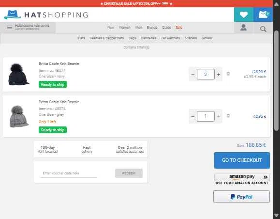 Hatshopping checkout page showing Hatshopping promo code box | Screenshot taken by SimplyCodes community member on Dec 16, 2025
