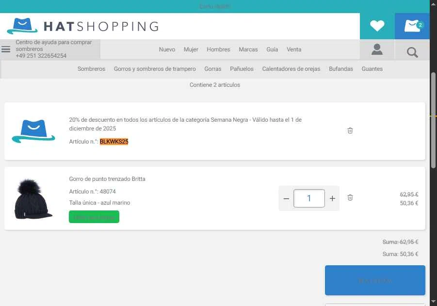 Hatshopping checkout page showing Hatshopping promo code box | Screenshot taken by SimplyCodes community member on Nov 17, 2025