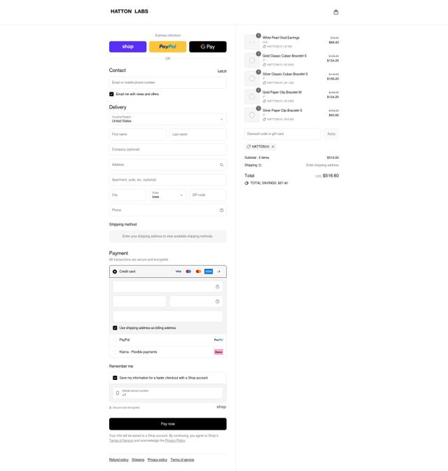 Hatton Labs checkout page showing Hatton Labs discount code box | Screenshot taken by SimplyCodes community member on Aug 30, 2025