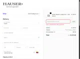 Hauser Stores coupon verification screenshot