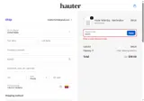 Hauter Water coupon verification screenshot