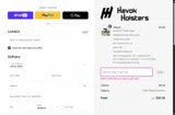 Havok Holsters coupon verification screenshot