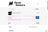 Havok Holsters coupon verification screenshot