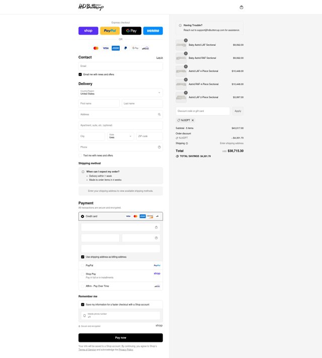 HD Buttercup checkout page showing HD Buttercup promo code box | Screenshot taken by SimplyCodes community member on Aug 28, 2025
