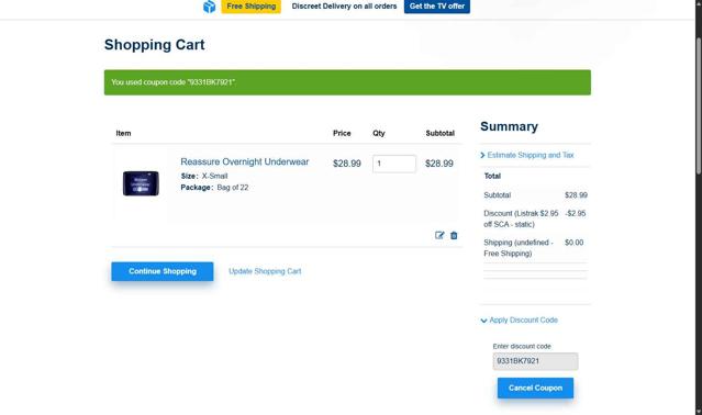 HDIS checkout page showing HDIS promo code box | Screenshot taken by SimplyCodes community member on Aug 8, 2025