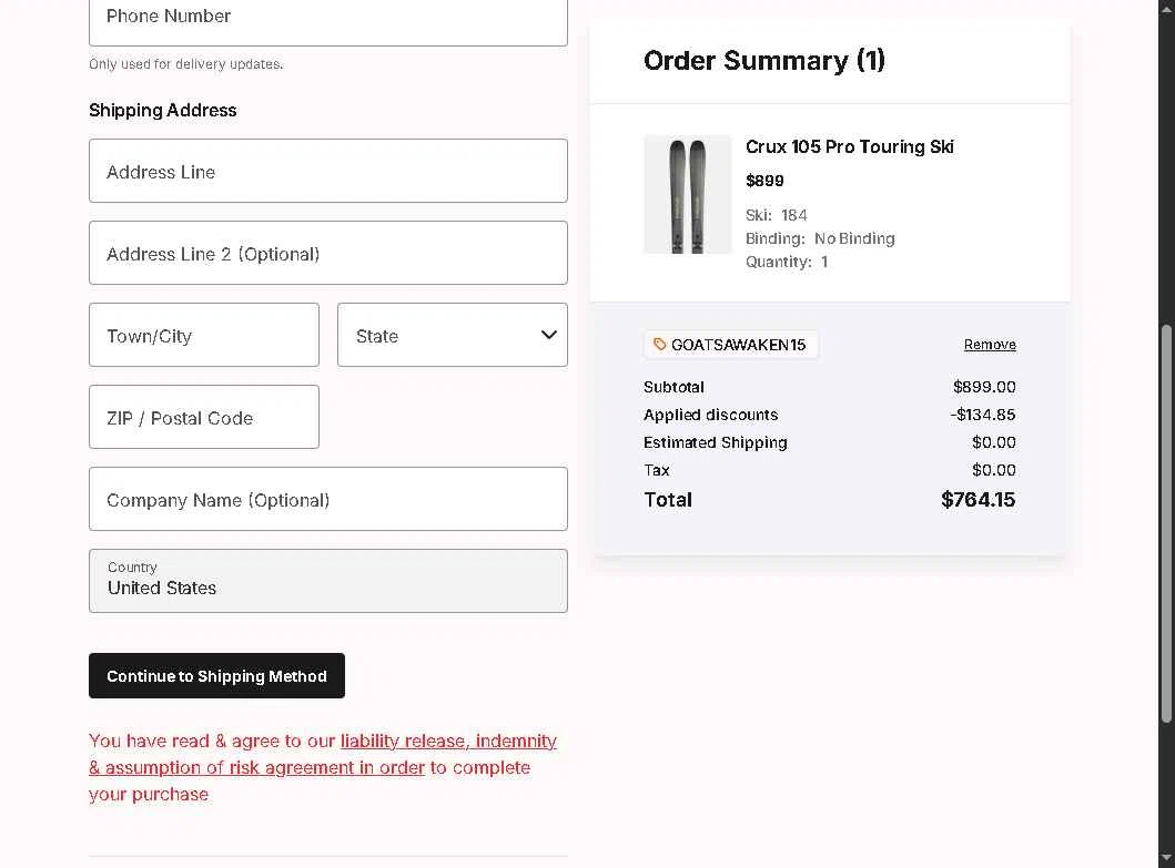HEAD checkout page showing HEAD discount code box | Screenshot taken by SimplyCodes community member on Jan 22, 2026