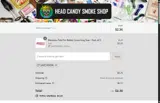 Head Candy Smoke Shop coupon verification screenshot