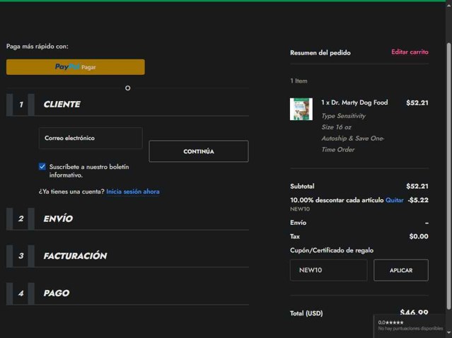 HealthyPets checkout page showing HealthyPets promo code box | Screenshot taken by SimplyCodes community member on Jul 18, 2025