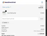 HearDirectClub coupon verification screenshot