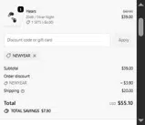 NEWYEAR coupon verification screenshot