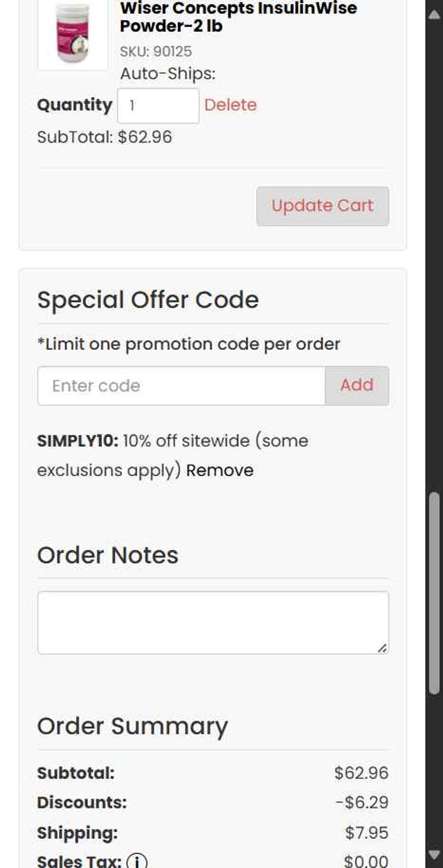 Heartland Vet Supply checkout page showing Heartland Vet Supply coupon code box | Screenshot taken by SimplyCodes community member on Jul 23, 2025
