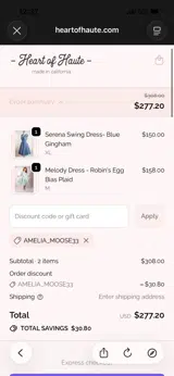 AMELIA_MOOSE33 coupon verification screenshot