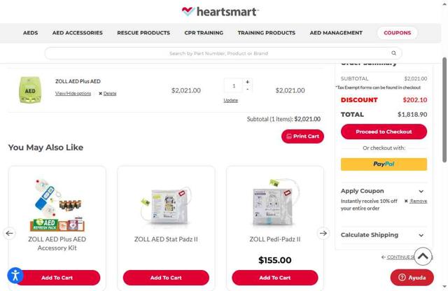 Heartsmart.com checkout page showing Heartsmart.com promo code box | Screenshot taken by SimplyCodes community member on Jul 2, 2025
