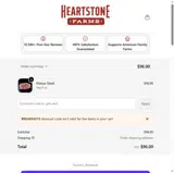 Heartstone Farm coupon verification screenshot